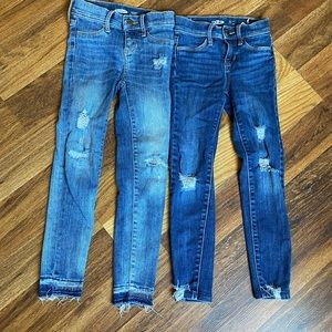 Ballerina wash ripped jeans set size 7 old navy